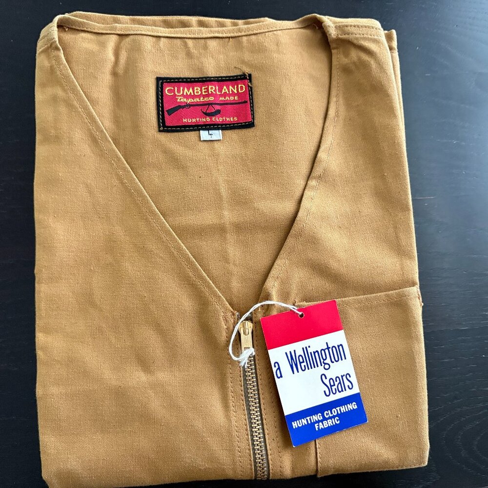 NEW Vintage Mens Cumberland Tapatco Canvas Hunting Pouch Vest Size Large